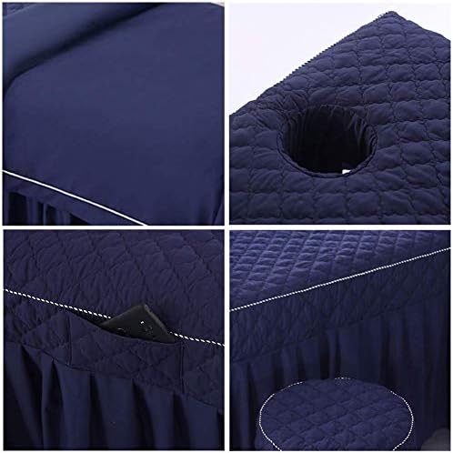 ערכות גיליונות שולחן עיסוי ז ' ואן,חצאית שולחן עיסוי מיקרופייבר סט 4 חלקים כיסוי מיטת יופי כיסוי מיטה לסלון עיסוי עם חור