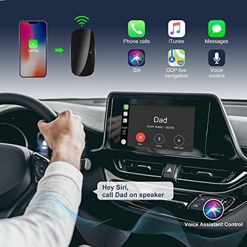 מתאם Carplay Wireless For Factory Wired Carplay, Dongle Wireless עבור מכוניות Apple Carplay משנת 2017 ו- iPhone iOS