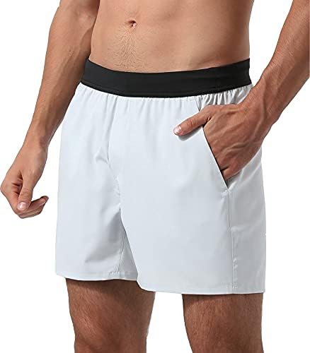 Reyshionwa לגברים בגודל 5 אינץ 'מכנסיים קצרים עם רירית רשת טניס מהיר של טניס יבש מכנסי חדר כושר קז'ואלים עם כיסים