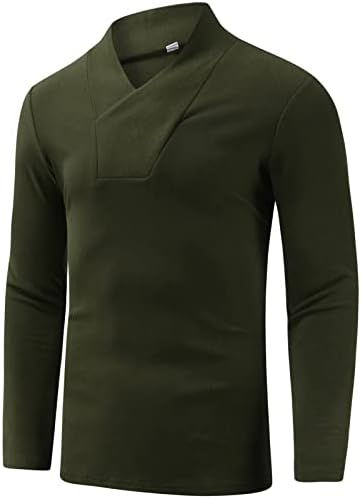 סוודר צוואר מדומה לגברים, 2021 כותנה אלסטית דקה בצבע אחיד דחיסת צוואר חולצות בסיסיות גופייה חמה