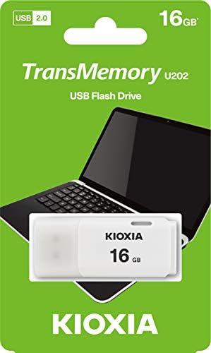 Kioxia Transmemory U202 Lu202W016GG4 כונן הבזק USB USB 16 GB USB 2.0 לבן