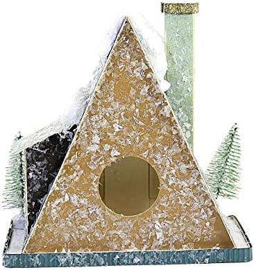 חג המולד קרטון בקתת מסגרת פטריות שועל קטנות - בית אחד 4.75 אינץ ' - Hou349 - רב צבעוני