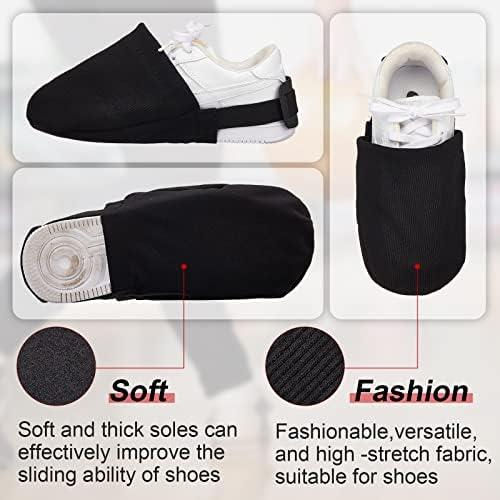 נעלי באולינג של Zhanmai מכסה 2 זוגות נעלי באולינג שחורות אביזרי באולינג מחוון לנשים וגברים