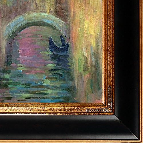 לה פסטיש ונציה, ריו דלה הצדעה עם ציור שמן ממוסגר ברונזה ים תיכוני, 34 איקס 30, רב צבע
