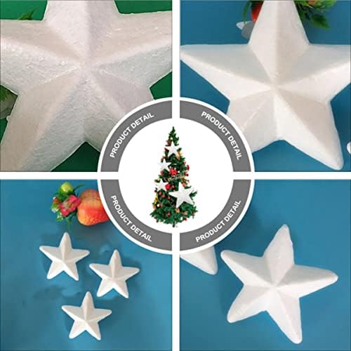כוכב קצף לבן של ABOOFAN 2 PCS כוכב חג המולד כוכב חג המולד כוכב בצורת קצף תליית קצף מלא מלאכה: 24 יחידות