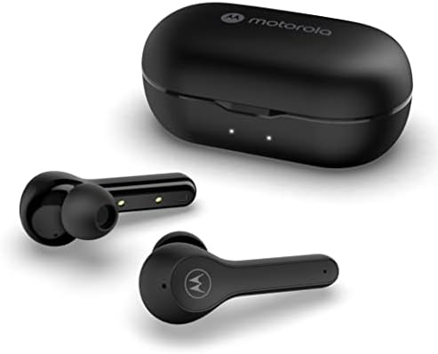 מוטורולה מוטו ניצנים 085 - אוזניות Bluetooth אלחוטיות אמיתיות עם מיקרופון ו- USB -C מארז טעינה - IPX5 עמיד במים, שליטת מגע
