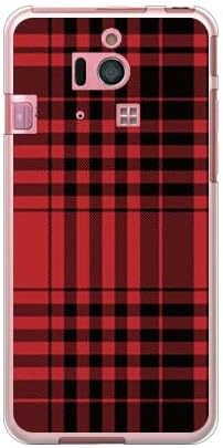 עור שני בדוק אדום X שחור / עבור סמארטפון פשוט 2 401SH / SoftBank SSH401-TPCL-798-J209