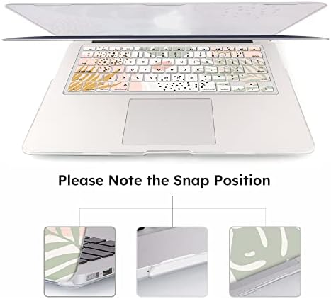 ICASSO למארז MacBook Air 13 אינץ ', מארז מגן פגז קשה מפלסטיק וכיסוי מקלדת רק עבור MacBook Air 13 אינץ' דגם A1466/A1369