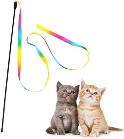 GQJDXD דו צדדי קשת קשת הקניט צעצוע מקל חתול, לטיזר שרביט חתולים מקורה עם מיתר קשת, למתאמן אימוני חתולים