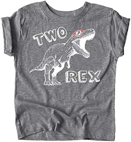 זית אוהב אפל שני רקס דינוזאור 2 יום הולדת חולצות עבור תינוק בנים ובנות שני יום הולדת תלבושת
