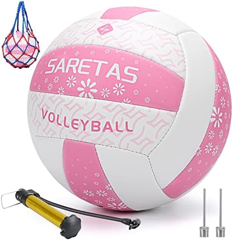 Saretas דייזי כדורעף רך כדורעף חוף כדורעף גודל רשמי למשחק חיצוני/מקורה, כדורי מטח צבעוניים לנוער נערות וילדים,