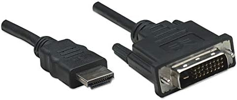 מנהטן DVI לכבל HDMI-3FT-HDMI זכר ל- DVI-D זכר 24+1 חוט מתאם דו כיווני מהיר גבוה, תמיכה 1080p HD-For Raspberry