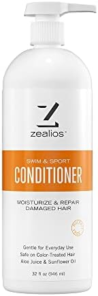 זיליוס לשחות & מגבר; נוסחת הסרת כלור דינמית מרכך שיער ספורט, לחות שערות פגומות, נהדר עבור שחיינים & מגבר; ספורטאים-מגן