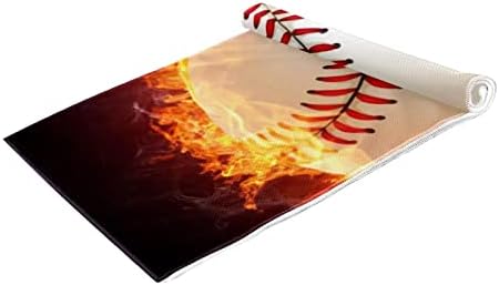 Lorvies Fire Fire Fire Baseball Microfiber מגבות כושר ספורט כושר אימון מגבת זיעה מתייבש מהיר 2 חבילה 12 אינץ 'x 35 אינץ'