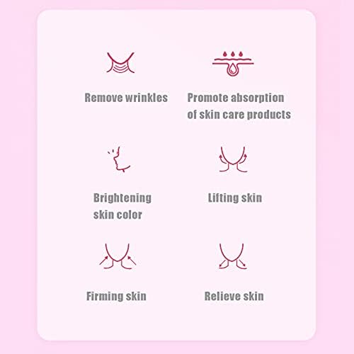 כלי עיסוי פנים לפנים לפנים ולצוואר, שלושה מצבי חום LED צבעים לטיפול בעור, שיפור, יציב, הידוק וחלק למראה קורן