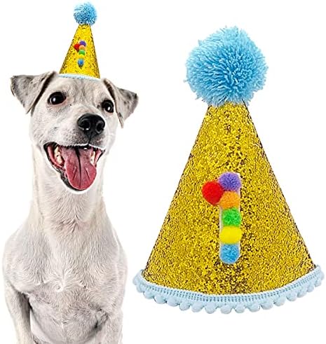 חיות מחמד להראות 1 יח ' אריזה כחול קטן כלב מסיבת יום הולדת כובע עבור בני חיות מחמד 1-שנה-ישן חתול חתלתול בגימור טיפוח אביזרי