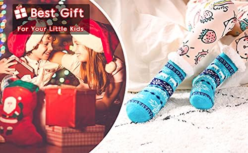 ילדים בנות בנות גרבי נעלי בית מטושטשות גרביים רכים וחמים עבים מרופדים לחג המולד לגרבי בית חורפי פעוט בילדים