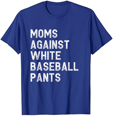 אמהות נגד לבן בייסבול מכנסיים-מצחיק בייסבול אמא חולצה