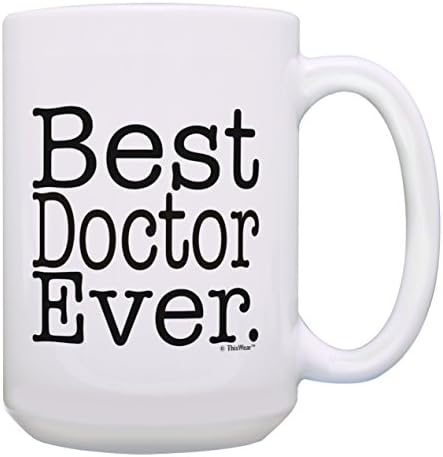 רופא כוס הרופא הטוב ביותר אי פעם רופא קפה ספל ד ר יום הולדת מתנות 15-עוז קפה ספל תה כוס לבן