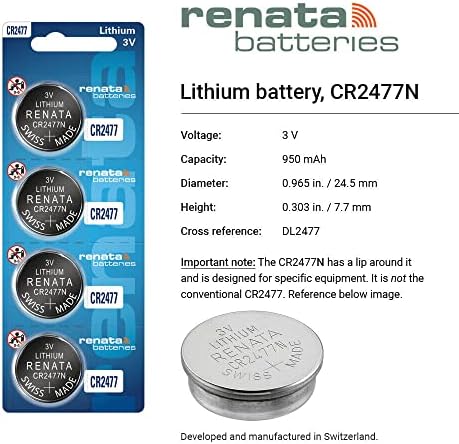 רנטה 2477 סוללות-3 וולט ליתיום מטבע תא 2477 סוללה