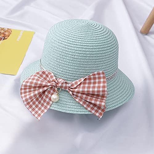 ילדים בקיץ Straw Bowknot חוף כובעים להגנה מפני שמש לבנות כובעי פדורה אדומים לילדים