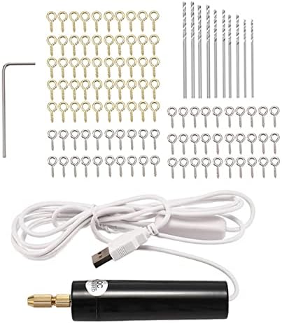 סט מקדח שרף חשמלי של Petsola, ערכת מקדחה חשמלית סיכה עם טוויסט, למלאכת שרף, להכנת מחזיקי מפתחות, פנדט, סגנון C
