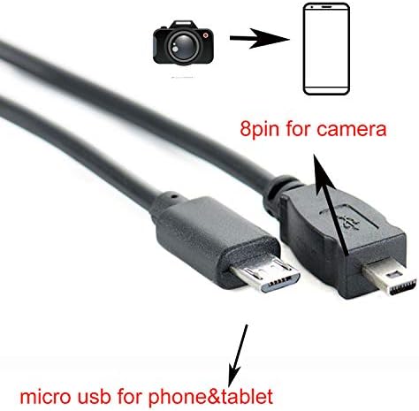כבל נתונים של OTG למיקרו USB טלפון חכם למצלמת Nikon CoolPix D7100 D5300 D5200 D5100 D3300 D3200 S9500 UC-E16 E17
