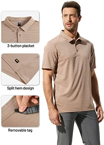 חולצות פולו יבשות מהירות של גברים, חולצות פולו קצרות ושרוול ארוך, חולצות גולף מזדמנים