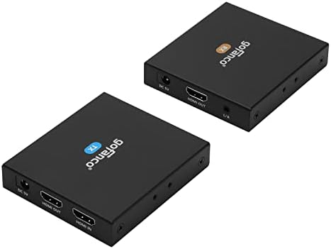 Gofanco 4K HDMI Extender Balun מעל Cat6/7 - עד 230ft, 4K @60Hz YUV 4: 4: 4, HDR, 18GBPS, HDCP 2.2, Loopout, IR Passtrough,