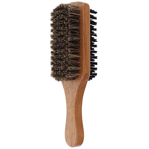 מברשת שיער לגברים בריסטל סטיילינג זקן מברשת שיער, מברשת זכר מעץ טבעי למברשת שיער עדינה, דקה, קצרה, ארוכה, עבה, מתולתלת, גלי