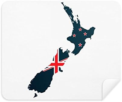 את דגל אי המדינה מפת ניו זילנד ניקוי בד מסך מנקה 2 יחידות זמש בד