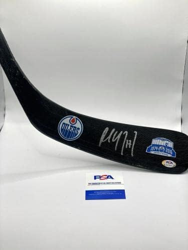פול קופי אדמונטון אוילרס Rexall חתימה חתימה הוקי חתום להלייד PSA COA - מקלות NHL עם חתימה