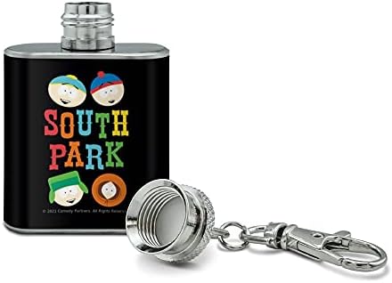 סאות ' פארק תווים לוגו נירוסטה 1 עוז מיני בקבוק מפתח שרשרת