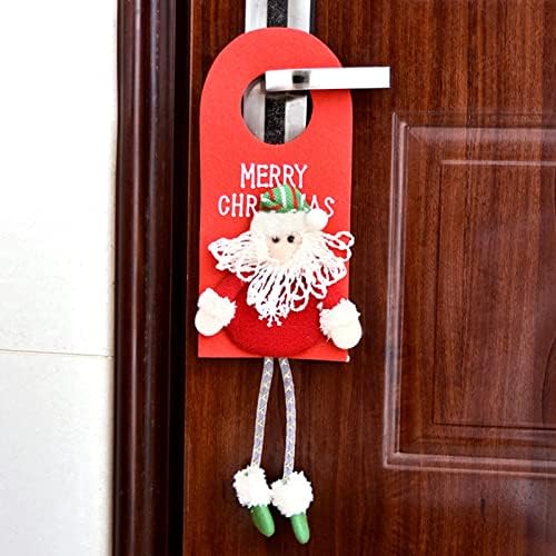 דלת גבר בובת דלת ישנה קישוטי בד תלויים תליון חג המולד מצויר של שלג איש קישוט חג המולד חלון גביש קישוטי תלייה לסלון