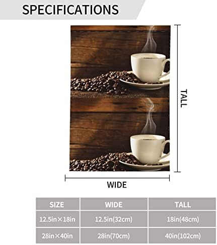 כוס קפה ופולי קפה הדפס אנכי דו צדדי חצר חווה עיצוב חיצוני 12.5 על 18 אינץ ' דגל גן אביב קיץ