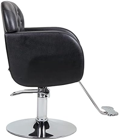 כיסא מספרה Quul עור PVC עור עם כיסא ספרות יהלום יופי הידראולי כיסא סלון יופי שחור