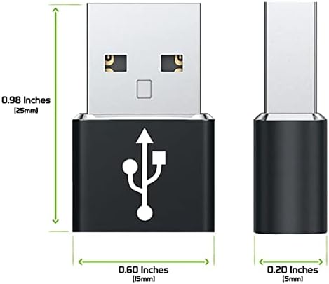 USB-C נקבה ל- USB מתאם מהיר זכר התואם ל- Alcatel A50 שלך למטען, סנכרון, מכשירי OTG כמו מקלדת, עכבר, ZIP, GAMEPAD,