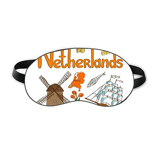 הסמל הלאומי של הולנד דפוס ציון דרך מגן עיניים שינה עין רך לילה כיסוי גוון עיניים