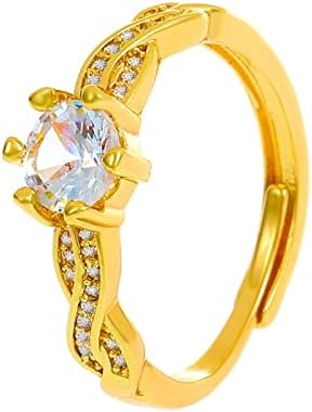 חסר חתיכה טבעות לזוגות עליות ומורדות טבעת לנשים טמפרמנט טבעת אהבת חיבוק טבעת נשי אופנה