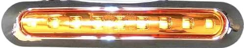 7 סגנון סגלגל סגנון 9 נורות LED כרום צד/סמן אחורי מרווח משאית קרוואן סירת סירת מונית קרוואנים ענבר/עדשה אדומה