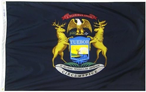 רוחות סחר 3x5 מדינת מישיגן דגל סופר פולי 3'x5 'באנר הבית דהייה עמידה בפני דהייה עמידה בפרימיום