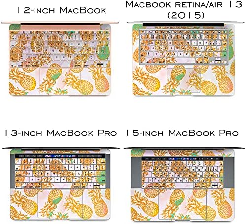 עור ויניל אלטרנטיבי תואם לאוויר MacBook 13 אינץ 'מק פרו 16 רשתית 15 12 2020 2019 2018 דפוס אורן סגנון צהוב ורוד צהוב חמוד