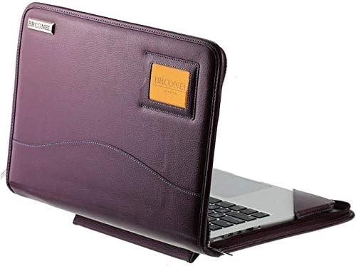 Broonel - סדרת קווי מתאר - מארז מגן עור כבד סגול כבד - תואם למחשב נייד HP של HP 15 -EN0006NA 15.6 מחשב נייד