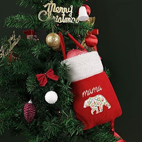 שקיות דוב מאמא פרחונית שקית ראש השנה שקית חג המולד לחג המולד לקישוט מסיבות חג