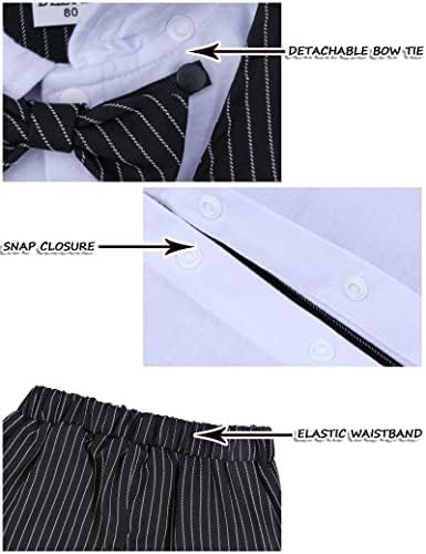 א & ג 'עיצוב בייבי & פעוטות בנים ג' נטלמן עניבת פרפר תלבושות מכנסיים קצרים סטים