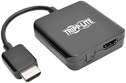 Tripp Lite Hdmi Audio De-Meddder / Extractor עם כבל HDMI מובנה UHD 4K x 2K, שחור