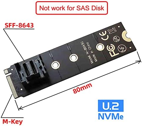 Cablecc U.2 ערכת SFF-8639 NVME PCIE4.0 מתאם SSD 22x80 ממ עבור Mainboard SSD 750 P3600 P3700 M.2 SFF-8643 MINI SAS HD