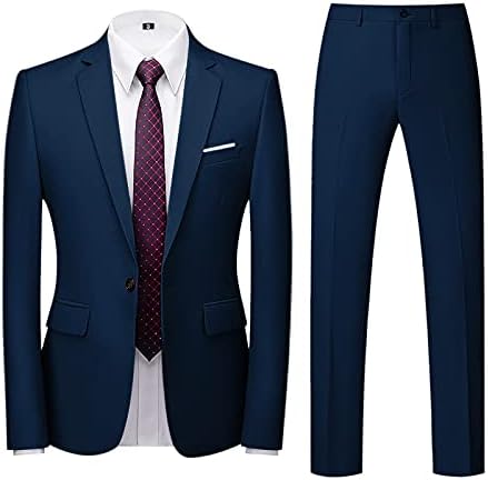 חליפות כושר רזות לגברים חליפת גברים דקה חליפה דקה 2 חלקים לחתונה עסקית ז'קט ומכנסיים