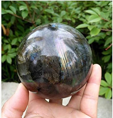 Stonestory Natural Labradorite ריפוי כדור קריסטל כדור כדור קוורץ אבן חן