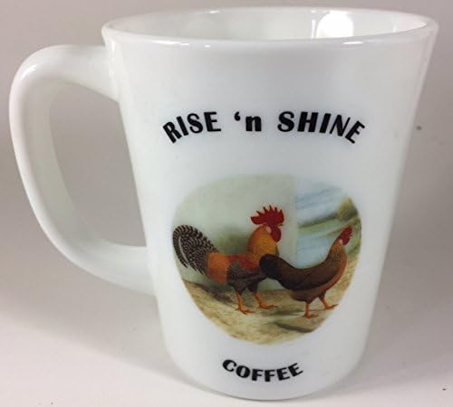 קפה ספל-תרנגולות תרנגולים-עלייה ובוהק קפה-רוסו זכוכית בלעדי-ארה ב-אמריקאי עשה